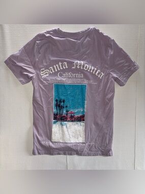 Men’s Ricky Singh Santa Monica California Graphic Tee - Lavender